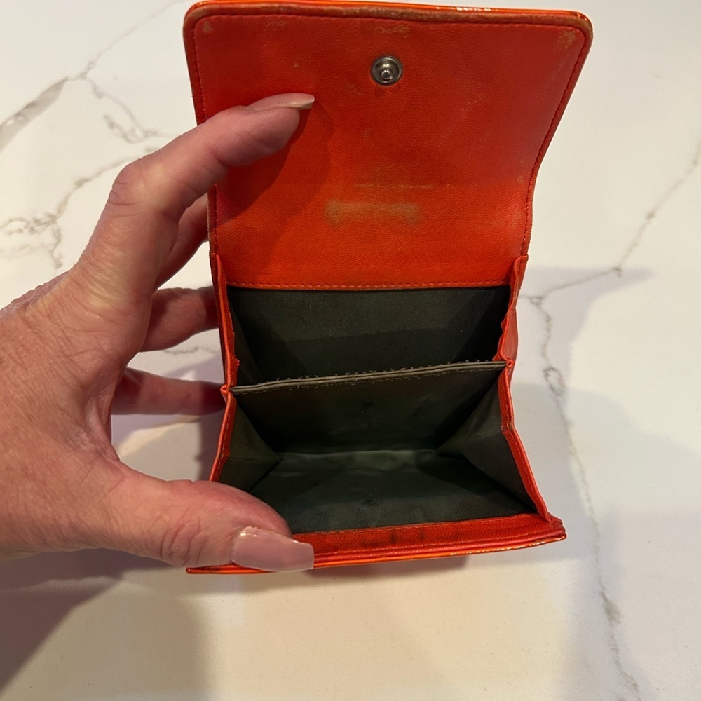 CHANEL Orange Quilted Lucky Charm Wallet - Picture 5 of 13